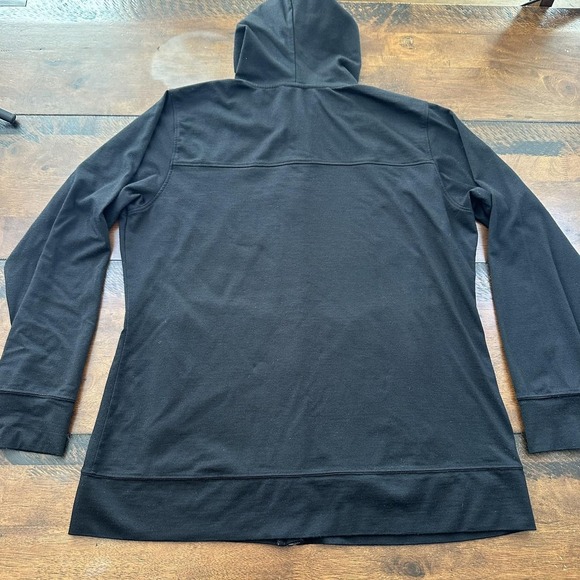 Woolx Hoodie Womens XL Black Ryann Merino Wool Full Zip Jacket Sweatshirt - Picture 6 of 8